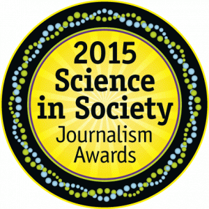 2015 Science in Society Journalism Awards logo