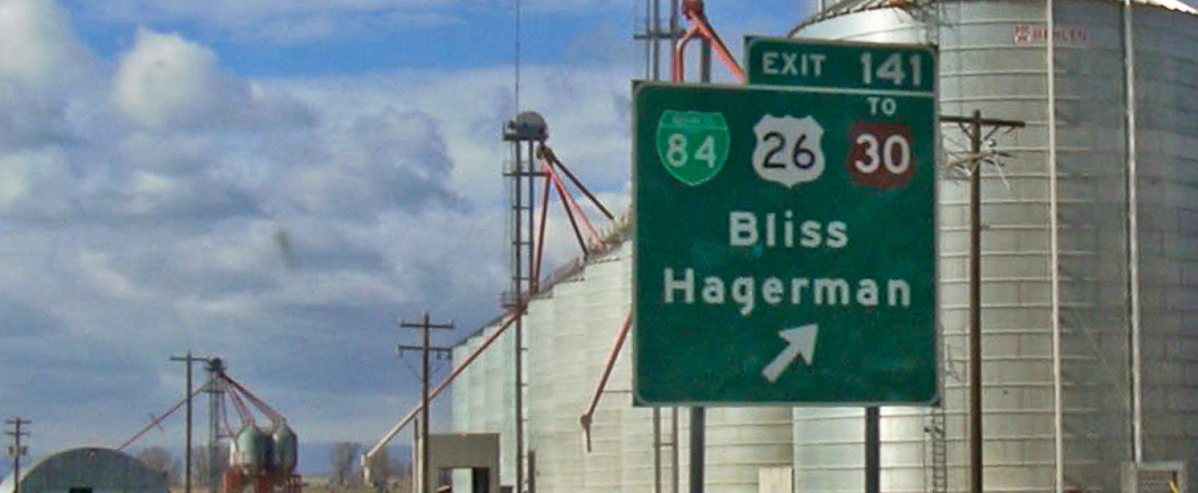 Exit 141 towards Bliss, Idaho