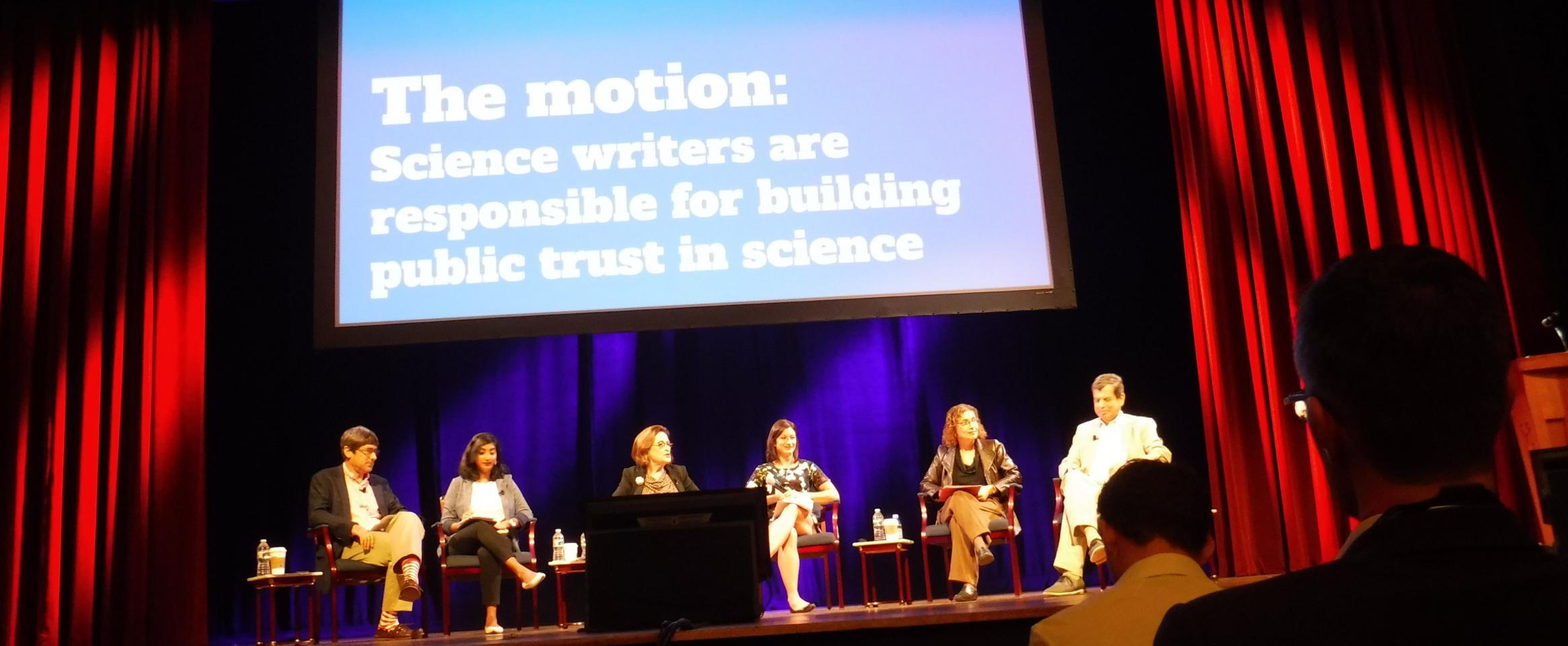 ScienceWriters 2018 panel: In the Trump era, whose job is it to build public trust in science?