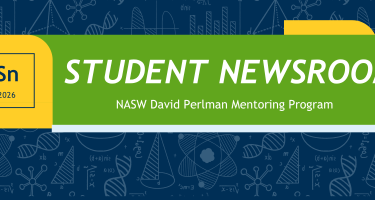 News style banner reading "2026. Student newsroom. NASW Perlman Mentoring Program."