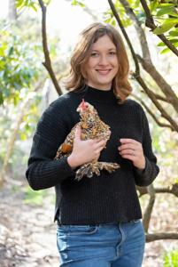 Tove Danovich and her favorite bantam hen Emmylou