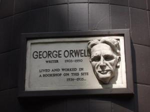 George Orwell plaque in Hampstead