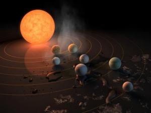 Artist's concept of TRAPPIST-1 system