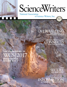 ScienceWriters Spring 2017 cover