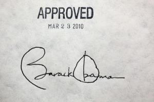 The President signed the ACA March 23, 2010. Credit: Chuck Kennedy