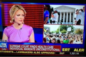 Fox News declares that Obamacare is unconstitutional.