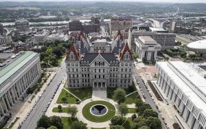 Aerial view of the New York State Capitol