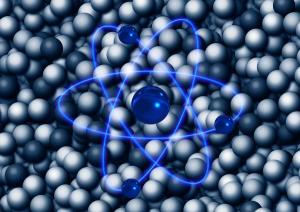 An illustration of molecules