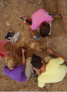 Churchyard excavation