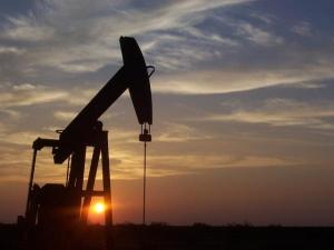 Pumpjack in oil field