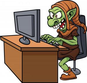 Internet troll image via Shutterstock