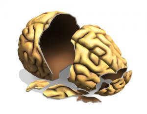 Broken brain image via Shutterstock