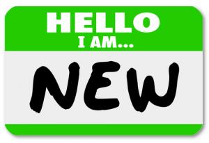 "New" nametag image via Shutterstock