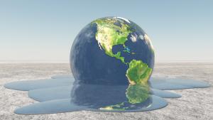 Melting earth image via Shutterstock