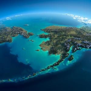 Bering land bridge image via Shutterstock
