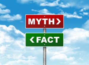 Myth vs. fact signs, image via Shutterstock