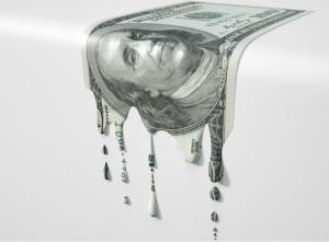 Melting currency image via Shutterstoc