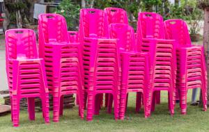Pink chairs image via Shutterstock