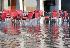 Flooded plaza image via Shutterstock