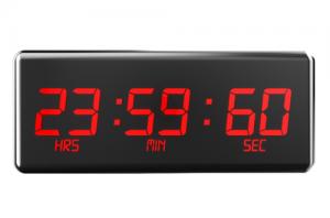 Leap second clock image via Shutterstock