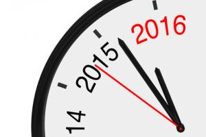 Years on a clock image via Shutterstock