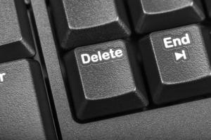 Delete key, image via Shutterstock