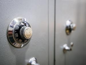 Combination lock on safe image via Shutterstock