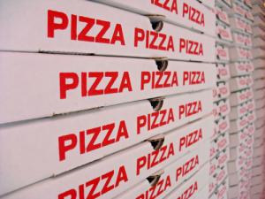Pizza boxes image via Shutterstock