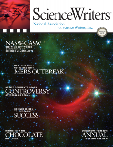 ScienceWriters Summer 2015 cover
