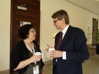 Deborah Blum with Marius Lukosiunas (UNESCO Cairo Office)