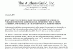 Authors Guild open letter