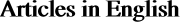 Articles in English